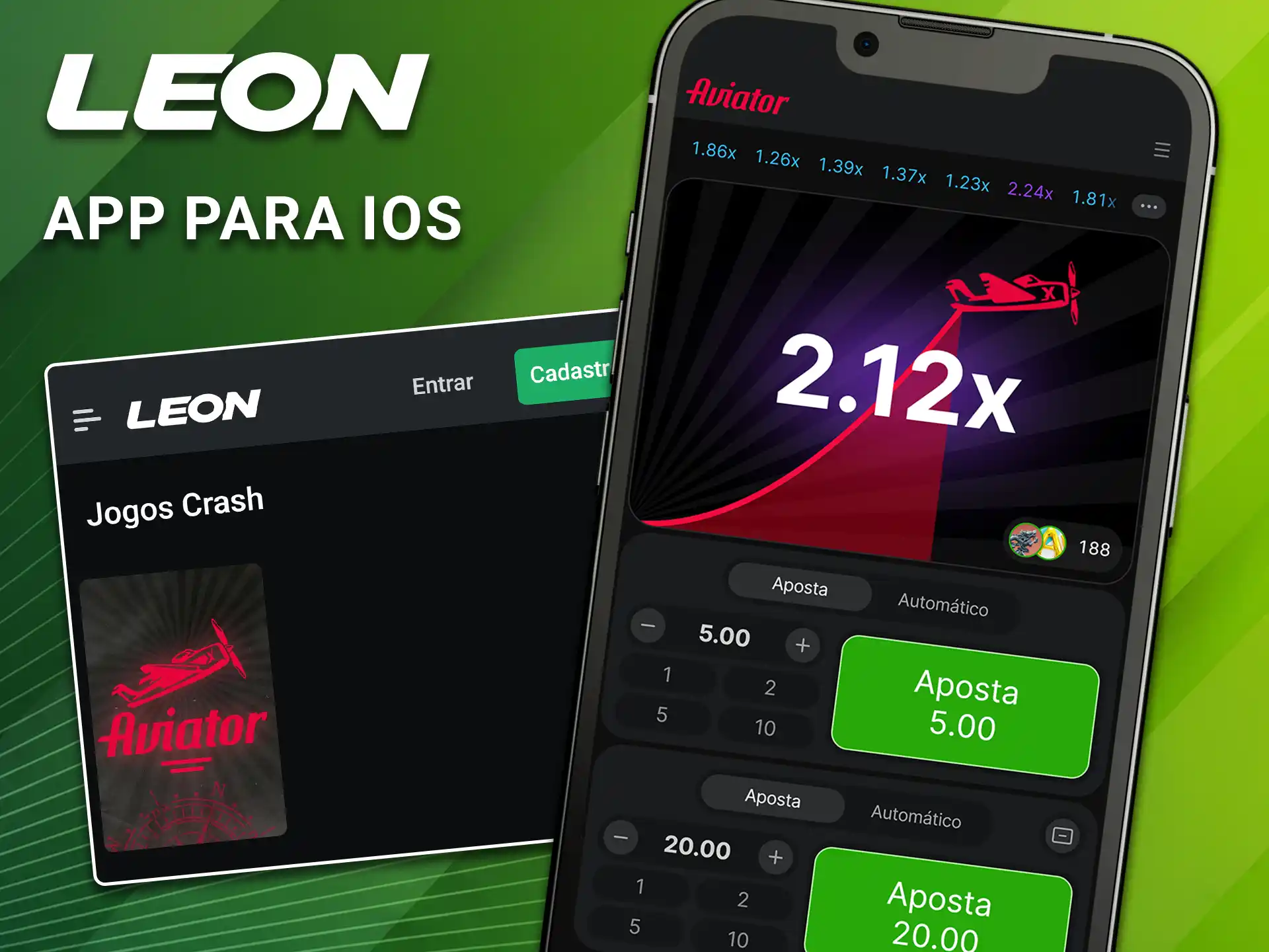 Saiba como jogar Aviator no iOS na LeonBet.
