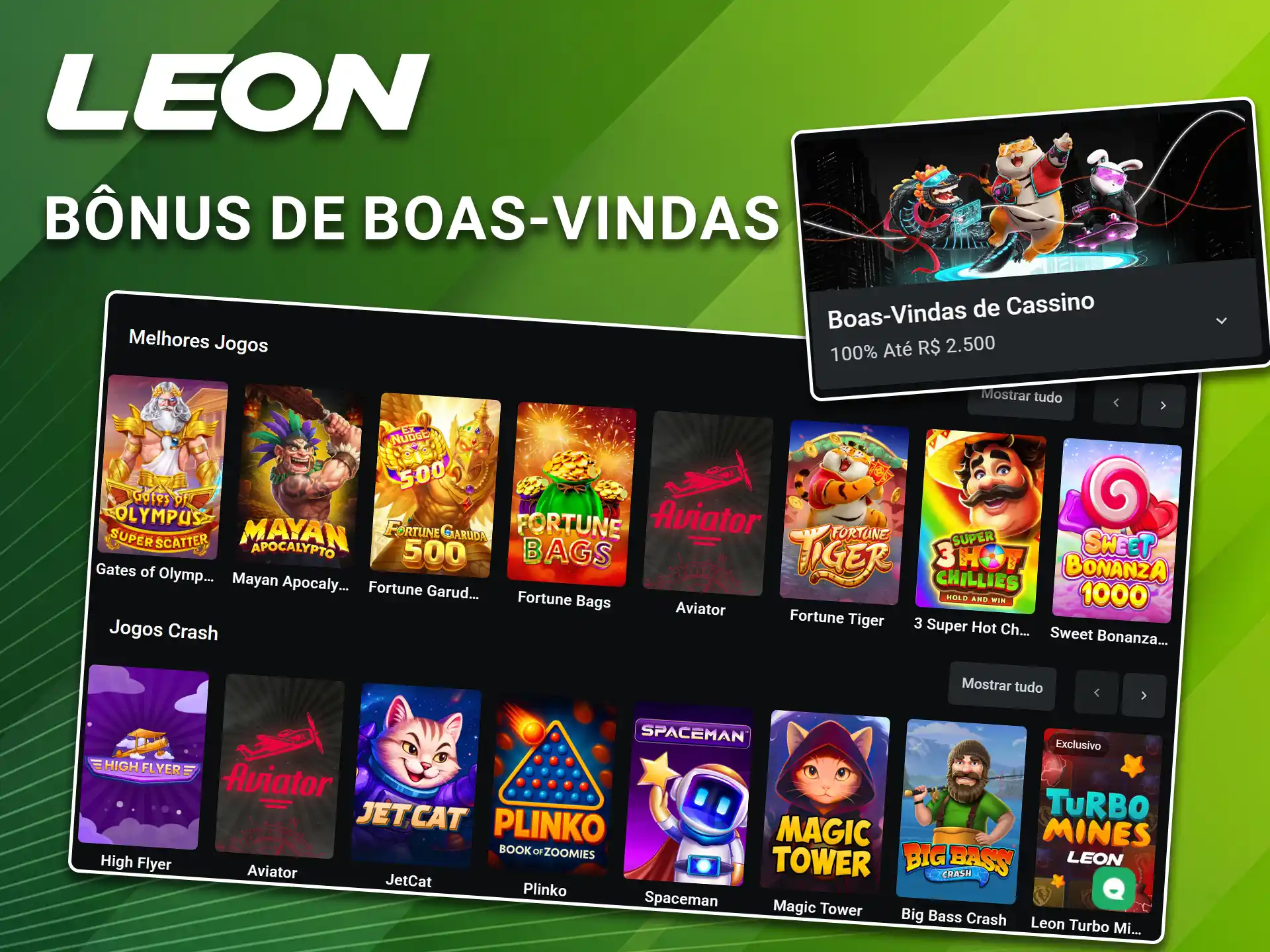 Receba o bônus de boas-vindas para novos jogadores na LeonBet.
