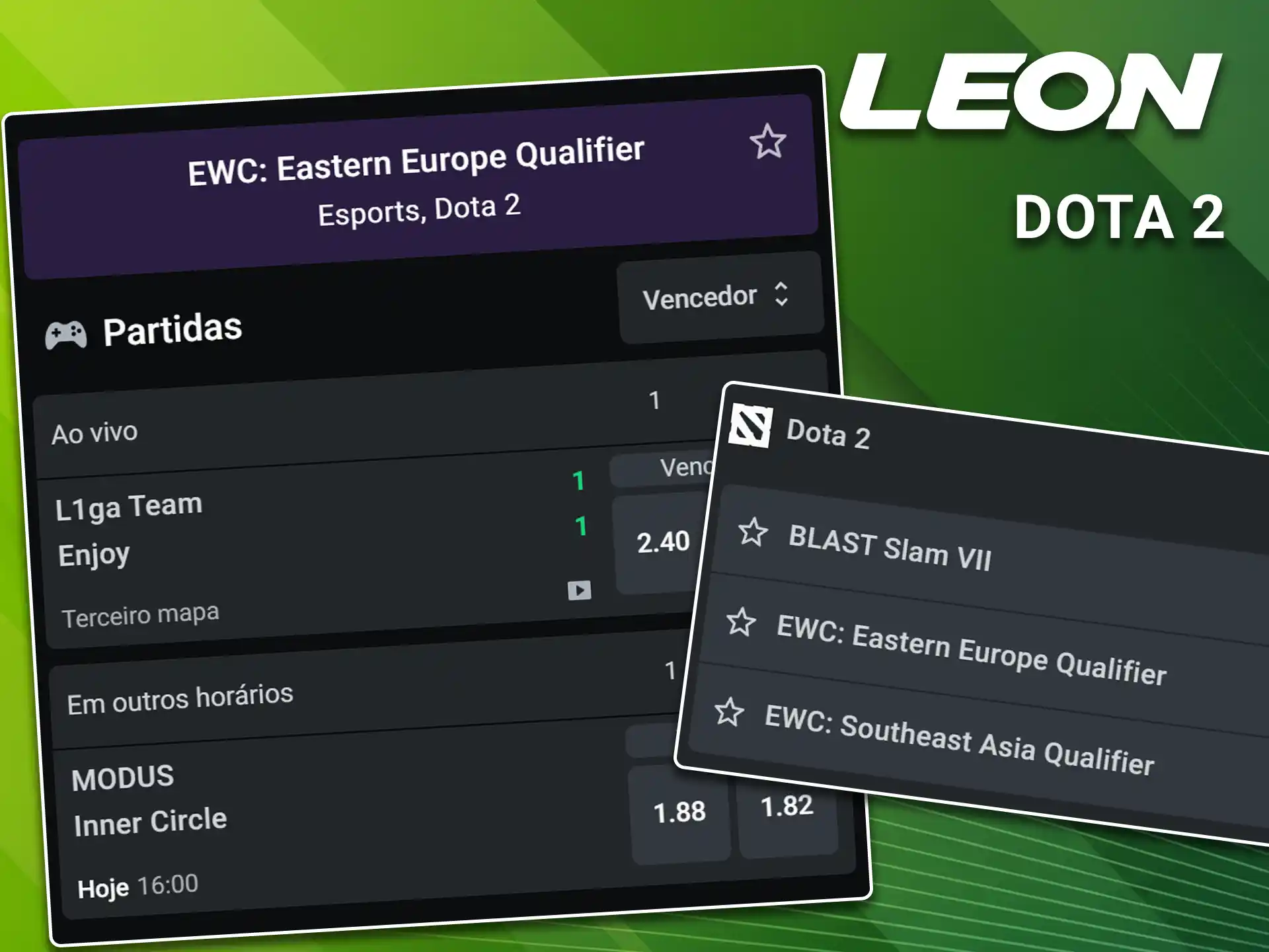 Faça suas apostas nos campeonatos internacionais de Dota 2 na LeonBet.