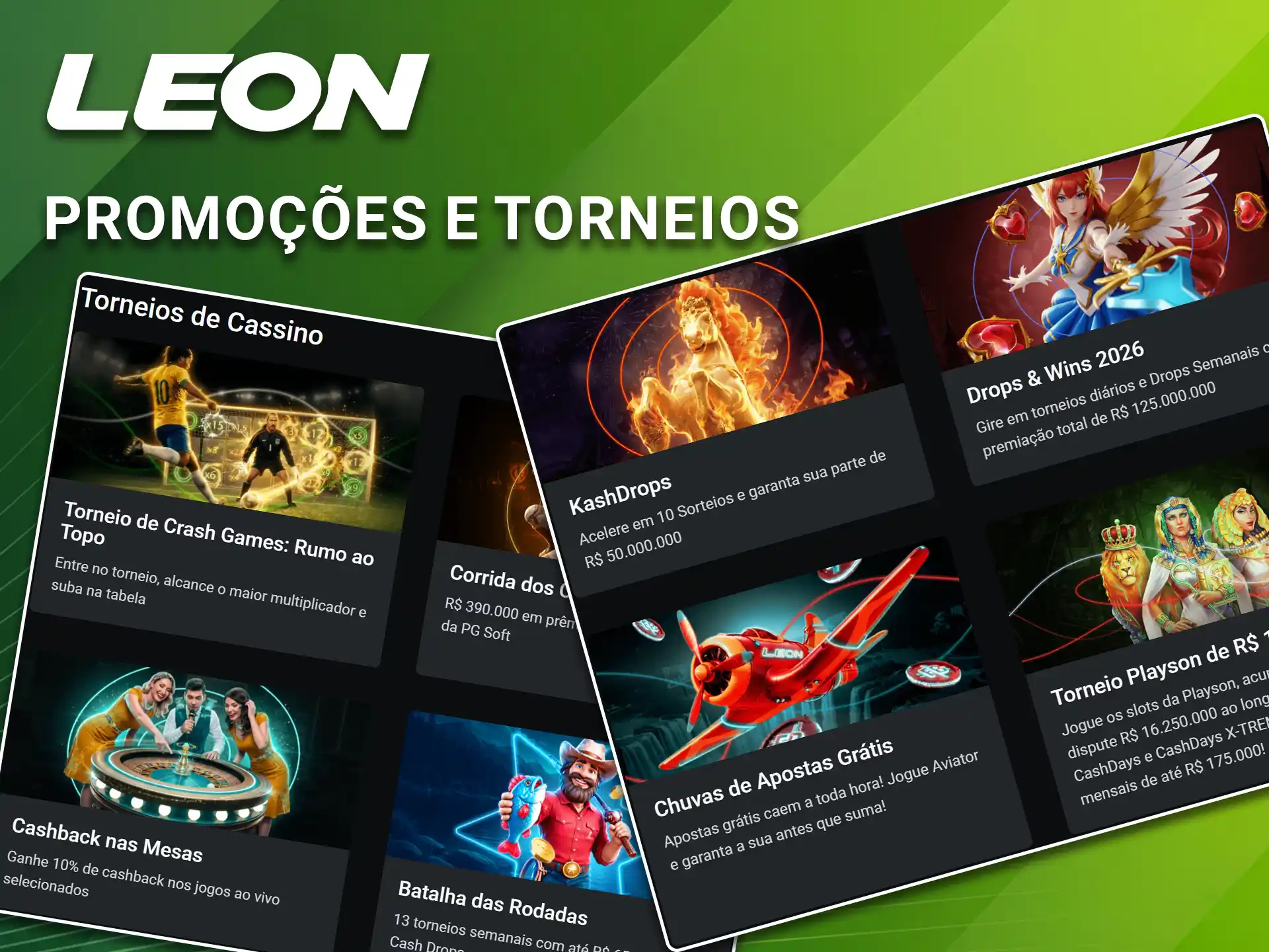 Participe das promoções e torneios regulares da LeonBet.