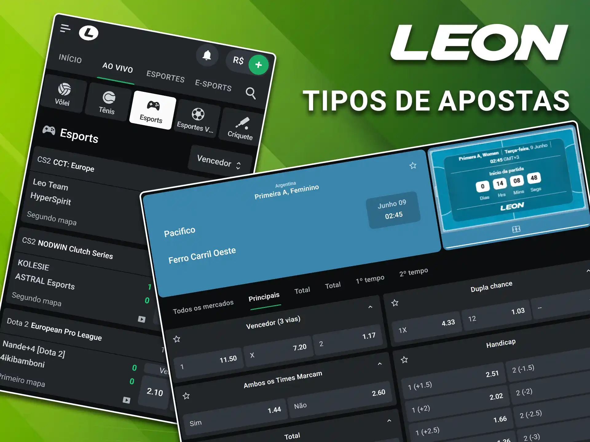 Faça um depósito e aposte no esporte de sua escolha na LeonBet.