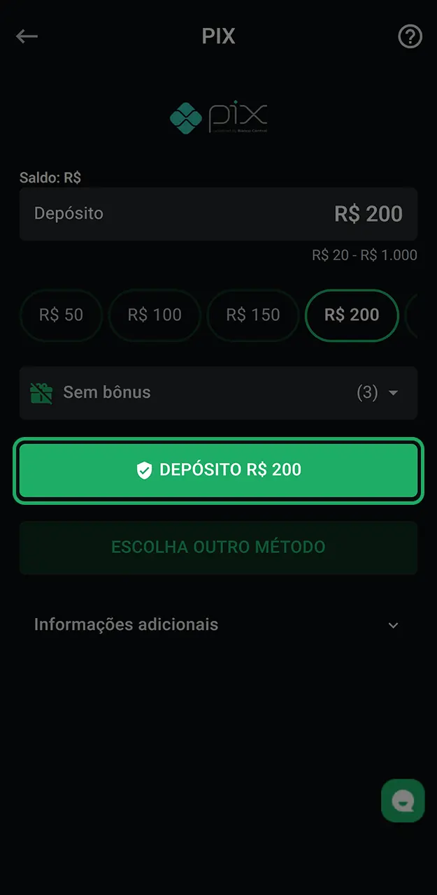 Verifique os dados do pagamento e clique no botão para que confirme a transação na LeonBet.