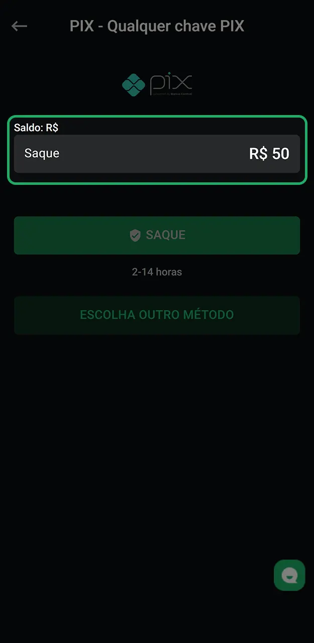 Especifique a quantia que deseja transferir e defina o valor da retirada na LeonBet.