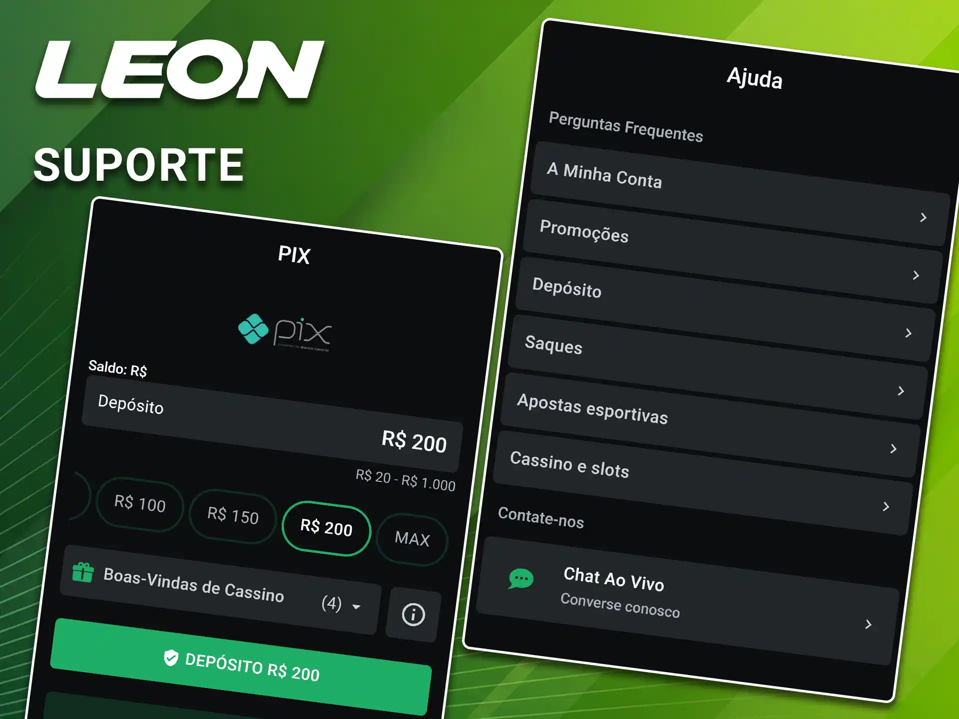 Saiba como entrar em contato com o suporte da LeonBet.